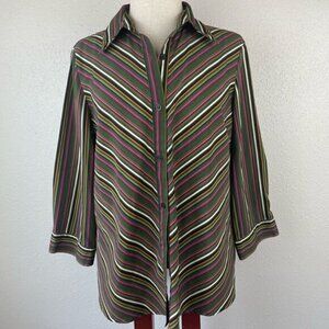 Notations Button Down Shirt Size L EUC